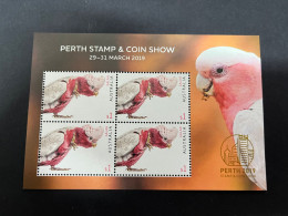 8-1-2024 (stamp) 1 Bloc Of 4 Stamps (mint) Australia - Perth Stamp & COin Show 2019 (Galah Bird) - Ungebraucht