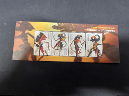 8-1-2024 (stamp) 1 Bloc Of 4 Stamps (used) Australia Cocos & Keeling Islands - Shadow Puppet M/s - Cocos (Keeling) Islands