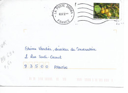 France 2012 - AA 690 - OBLITERE S/ Enveloppe  05/2012 / FRUITS De France Et Du Monde  : KIWIS / CACHET ROND +++++OK - Storia Postale