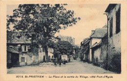 FRANCE - Saint Parthem - La Place Et La Sortie Du Village - Côté Port D'Agrès - Carte Postale Ancienne - Other & Unclassified