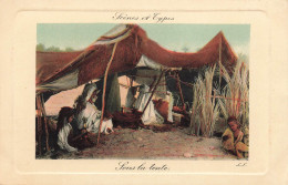 ALGERIE - Scène Et Types - Sous La Tente - Animé - Carte Postale Ancienne - Scènes & Types