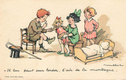 ILLUSTRATEUR - Des Enfants Jouant Avec Une Poupée  - Colorisé - Carte Postale Ancienne - Autres & Non Classés