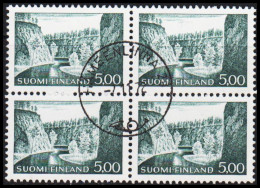 1964. FINLAND. 5,00 Mk Ristikallio Normal Paper. Fine 4-block Cancelled HÄMEENLINNA 7.11.72. (Michel 588X) - JF540304 - Usati