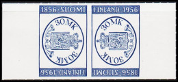 1956. FINLAND. FINLANDIA 56. 30 M. Blue. Tête Bêche Pair. Never Hinged.  (Michel 457K) - JF540308 - Ungebraucht