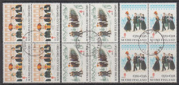 1976. SUOMI - FINLAND. TUBERCULOSIS COMPLETE SET IN 4-BLOCKS.  - JF540314 - Used Stamps