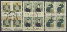 1975. SUOMI - FINLAND. TUBERCULOSIS COMPLETE SET IN 4-BLOCKS.  - JF540315 - Used Stamps