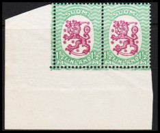 1927-1929. FINLAND. 1½ M. With Watermark Posthorn Normal And Perf .14 1/4 X 14 3/4 Never Hi... (MICHEL 132WB) - JF540320 - Nuovi