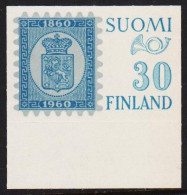 1960. FINLAND. Stamp Jubilee. 30 M Blue & Grey NEVER HINGED. (Michel 516) - JF540333 - Unused Stamps