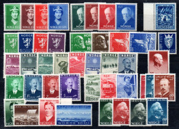 2299. NORWAY 13 MNH SETS LOT, SOME VERY LIGHT BICOLOURED GUM - Collections