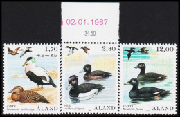 1987. ÅLAND. Ducks Complete Set Never Hinged (Michel 20-22) - JF540390 - Aland