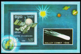 1986. CAMBODGE. SPACE. HALLEY COMET. Block. Never Hinged. (Michel Block 148) - JF540454 - Cambodge