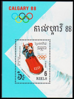 1988. CAMBODGE. Olympics. Calgary. Block. Never Hinged. (Michel Block 156) - JF540478 - Cambodge