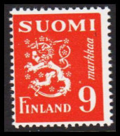 1950. FINLAND. Liontype 9 Markkaa Never Hinged.   (Michel 379) - JF540486 - Ongebruikt