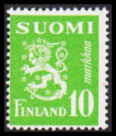 1952. FINLAND. Liontype 10 Markkaa Never Hinged.   (Michel 403) - JF540488 - Ungebraucht