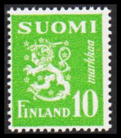 1952. FINLAND. Liontype 10 Markkaa Never Hinged.   (Michel 403) - JF540490 - Ongebruikt