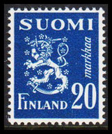 1950. FINLAND. Liontype 20 Markkaa Never Hinged.   (Michel 383) - JF540495 - Neufs