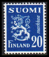 1950. FINLAND. Liontype 20 Markkaa Never Hinged.   (Michel 383) - JF540496 - Unused Stamps
