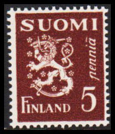 1930. FINLAND. Lion Type 5 Pennia Never Hinged.  (Michel 143) - JF540505 - Unused Stamps