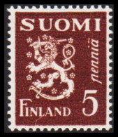 1930. FINLAND. Lion Type 5 Pennia Never Hinged.  (Michel 143) - JF540506 - Neufs