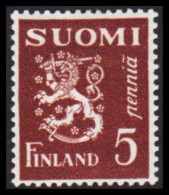 1930. FINLAND. Lion Type 5 Pennia Never Hinged.  (Michel 143) - JF540507 - Nuovi