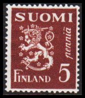 1930. FINLAND. Lion Type 5 Pennia Never Hinged.  (Michel 143) - JF540509 - Ungebraucht
