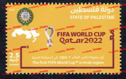 PALESTINE 2023 JOINT ISSUE FIRST FIFA FOOTBALL WORLD CUP IN QATAR 2022 ARAB REGION - 2022 – Qatar