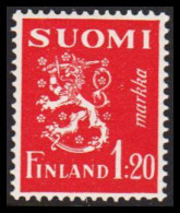 1930. FINLAND. Lion Type 1:20 Markkaa Never Hinged.  (Michel 151) - JF540521 - Ungebraucht