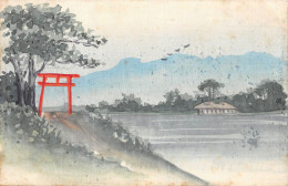 CPA JAPON / ILLUSTRATEUR JAPONAIS / PEINTURE SUR SOIE PAYSAGE / JAPAN - Autres & Non Classés