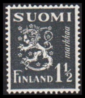 1940. FINLAND. Lion Type 1½ Markkaa Never Hinged.  (Michel 230) - JF540523 - Unused Stamps