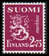 1940. FINLAND. Lion Type 2:75 Markkaa Never Hinged.  (Michel 232) - JF540527 - Neufs