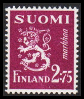 1940. FINLAND. Lion Type 2:75 Markkaa Never Hinged.  (Michel 232) - JF540529 - Neufs