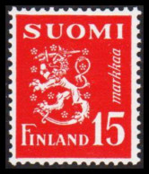 1952. FINLAND. Liontype 15 Markkaa Never Hinged.   (Michel 404) - JF540530 - Neufs