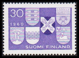 1960. FINLAND. Coat Of Arms New Cities 30 M, NEVER HINGED. (Michel 515) - JF540538 - Unused Stamps