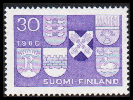 1960. FINLAND. Coat Of Arms New Cities 30 M, NEVER HINGED. (Michel 515) - JF540540 - Unused Stamps