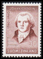 1960. FINLAND. JOHAN GADOLIN 30 M, NEVER HINGED. (Michel 519) - JF540543 - Ungebraucht