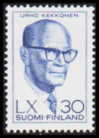 1960. FINLAND. URHO KEKKONEN 30 M, NEVER HINGED. (Michel 524) - JF540554 - Unused Stamps