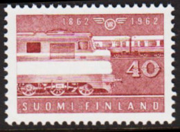 1962. FINLAND. RAILWAYS 40 M, NEVER HINGED. (Michel 545) - JF540584 - Unused Stamps