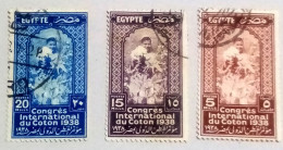 EGYPT 1938 - Complete Set Of The 18th. INTERNATIONAL COTTON CONGRESS, CAIRO , SG # 266/68, VF - Oblitérés