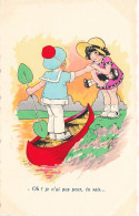 ILLUSTRATEUR SIGNE - Mayton - Oh! Je N'ai Pas Peur =, Tu Sais..  - Barque - Carte Postale Ancienne - Autres & Non Classés