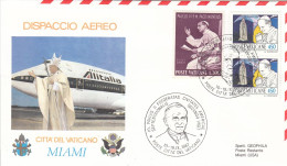 VATICAN Cover 1-124,popes Travel 1987 - Storia Postale