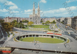 CARTOLINA  WIEN,AUSTRIA-ROOSEVELTPLATZ,VOTIVKIRCHE (SCHOTTENPASSAGE)-NON VIAGGIATA - Églises