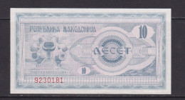 MACEDONIA - 1992 10 Denari Circulated Banknote - Macedonia Del Nord