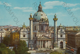 CARTOLINA  WIEN,AUSTRIA-KARLSKIRCHE-NON VIAGGIATA - Églises