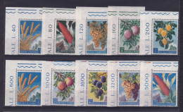 1958 San Marino Saint Marin FRUTTA E PRODOTTI AGRICOLI FRUIT AND AGRICOLTURE Serie Di 10 Valori MNH** - Ongebruikt