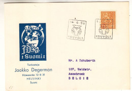 Finlande - Carte Postale De 1959 - Oblit Kouvola - - Covers & Documents