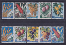 1958 San Marino Saint Marin FRUTTA E PRODOTTI AGRICOLI FRUIT AND AGRICOLTURE Serie Di 10 Valori MNH** - Ongebruikt