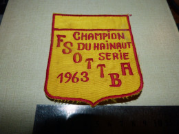 BC13-12 Ecusson Champion Tennis De Table 1963 Hainaut Série A - Sport Ouvrier FSOTTB - Tennis Tavolo