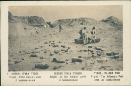 LIBIA / LIBYA - TURKEY / ITALY WAR - TRIPOLI - THE SULTANIYA FORT AFTER THE BOMBARDMENT - RPPC POSTCARD - 1910s (12309) - Libia