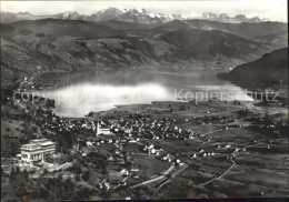 11654455 Unteraegeri Hotel Waldheim Panorama Fliegeraufnahme Unteraegeri - Sonstige & Ohne Zuordnung