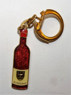 PORTE CLES METAL BOUTEILLE DE BORDEAUX ( PLATE ) - Alcohol